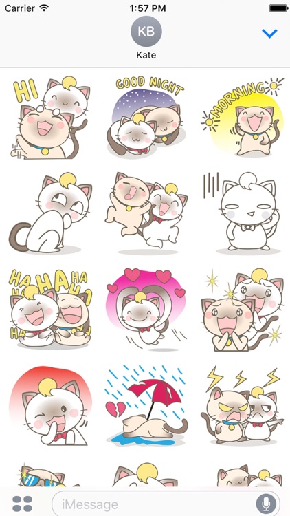 Simi and Suki in love for iMessage Sticker