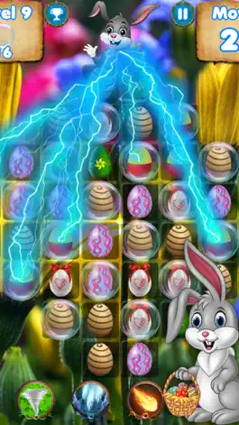 The game Пасхальные игры Candy - match 3 for cute bunny hop Game screenshot Пасхальные игры Candy - match 3 for cute bunny hop apk
