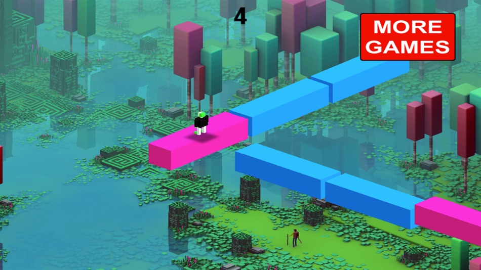 The Pixel Man On Zig Zag Road 3D - 1.0 - (iOS)