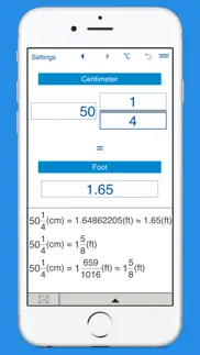 feet to centimeters and cm to ft length converter iphone screenshot 4