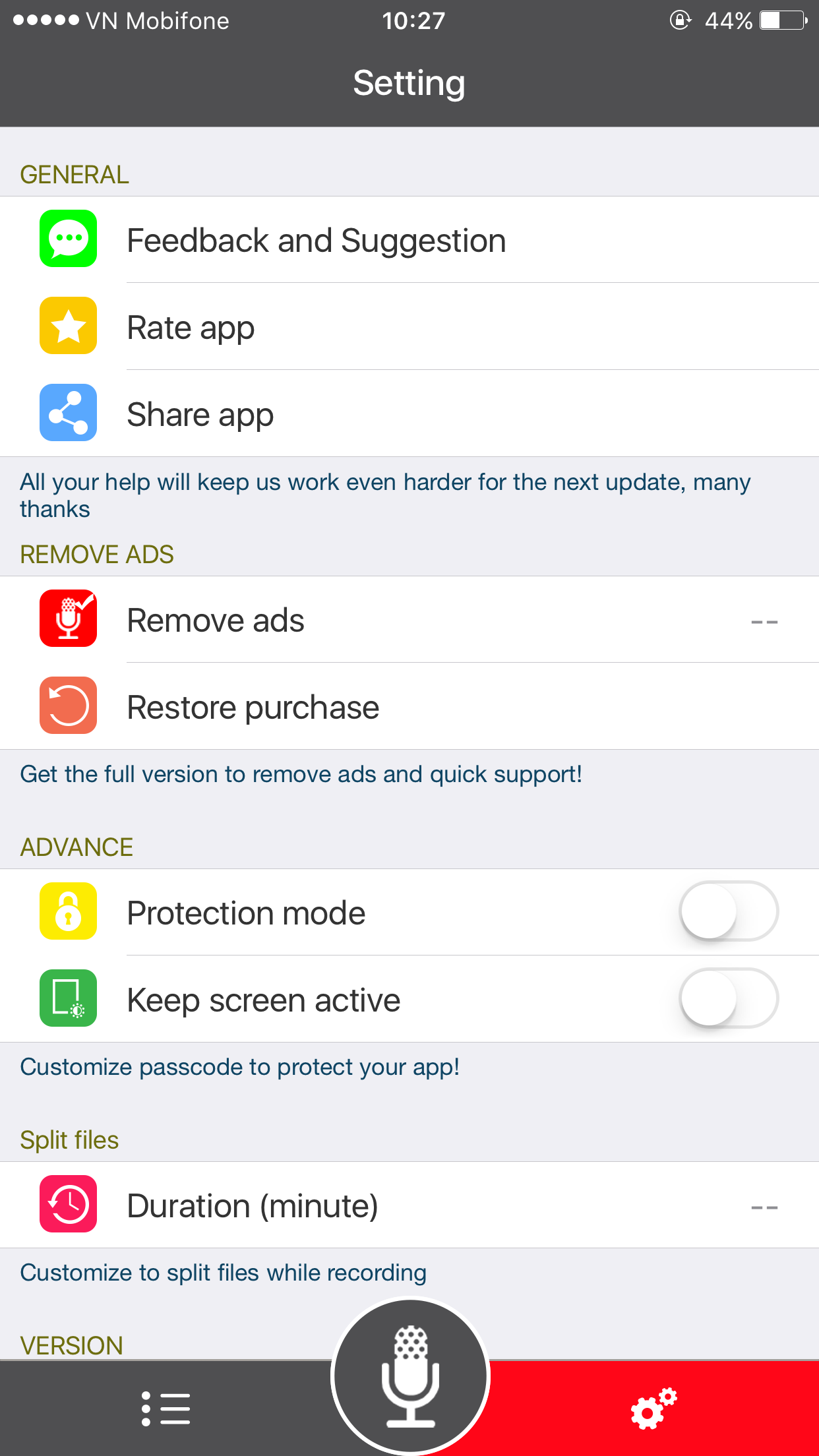 Voice Recorder for dropbox
