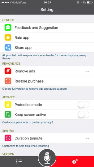 Capture d'écran de Enregistreur Vocal - Enregistreur Pour Dropbox sur iPhone 4
