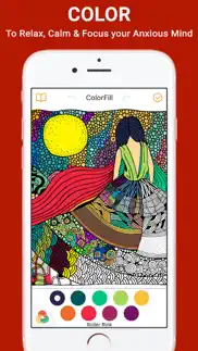 colorsip calm relax focus coloring book for adults iphone screenshot 1