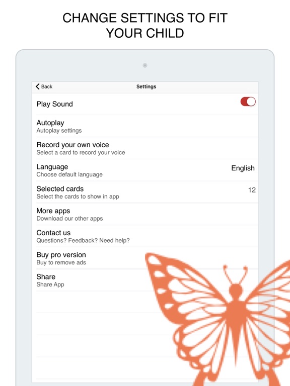 Insects Flashcard for babies and preschool iPad screenshot