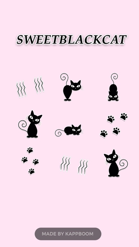 Sweet Black Cat Sticker - 1.0 - (iOS)