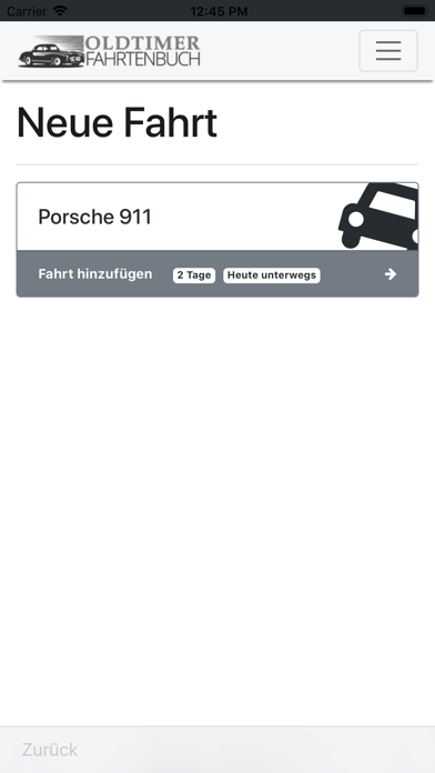 Screenshot #2 pour Oldtimer Fahrtenbuch