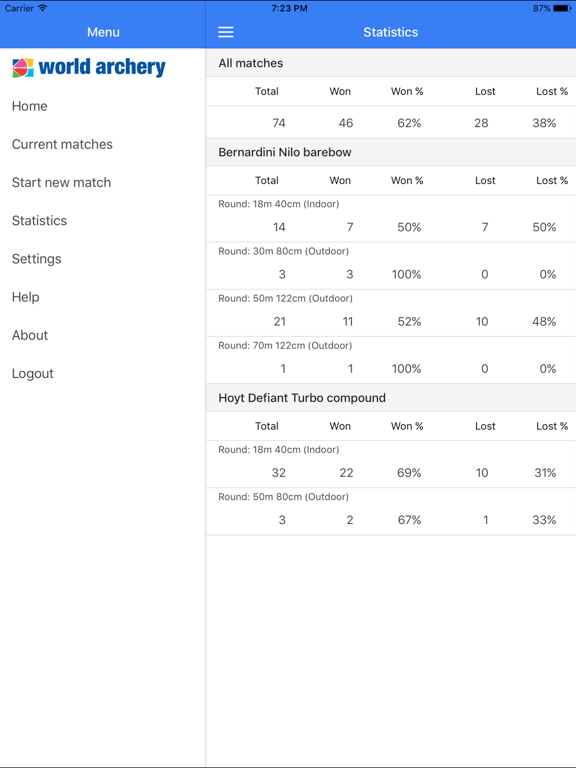 head2head archery iPad screenshot 4 - Sports app