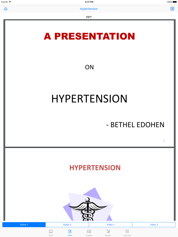 Hypertension BP iPad screenshot