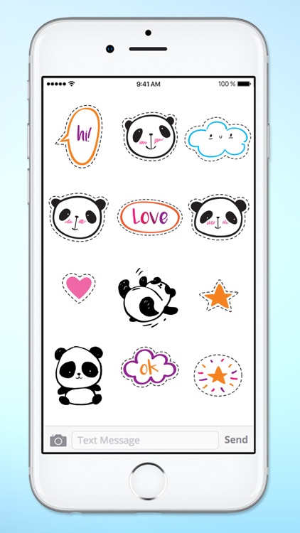 Panda Bear Patches Sticker Pack screenshot-4