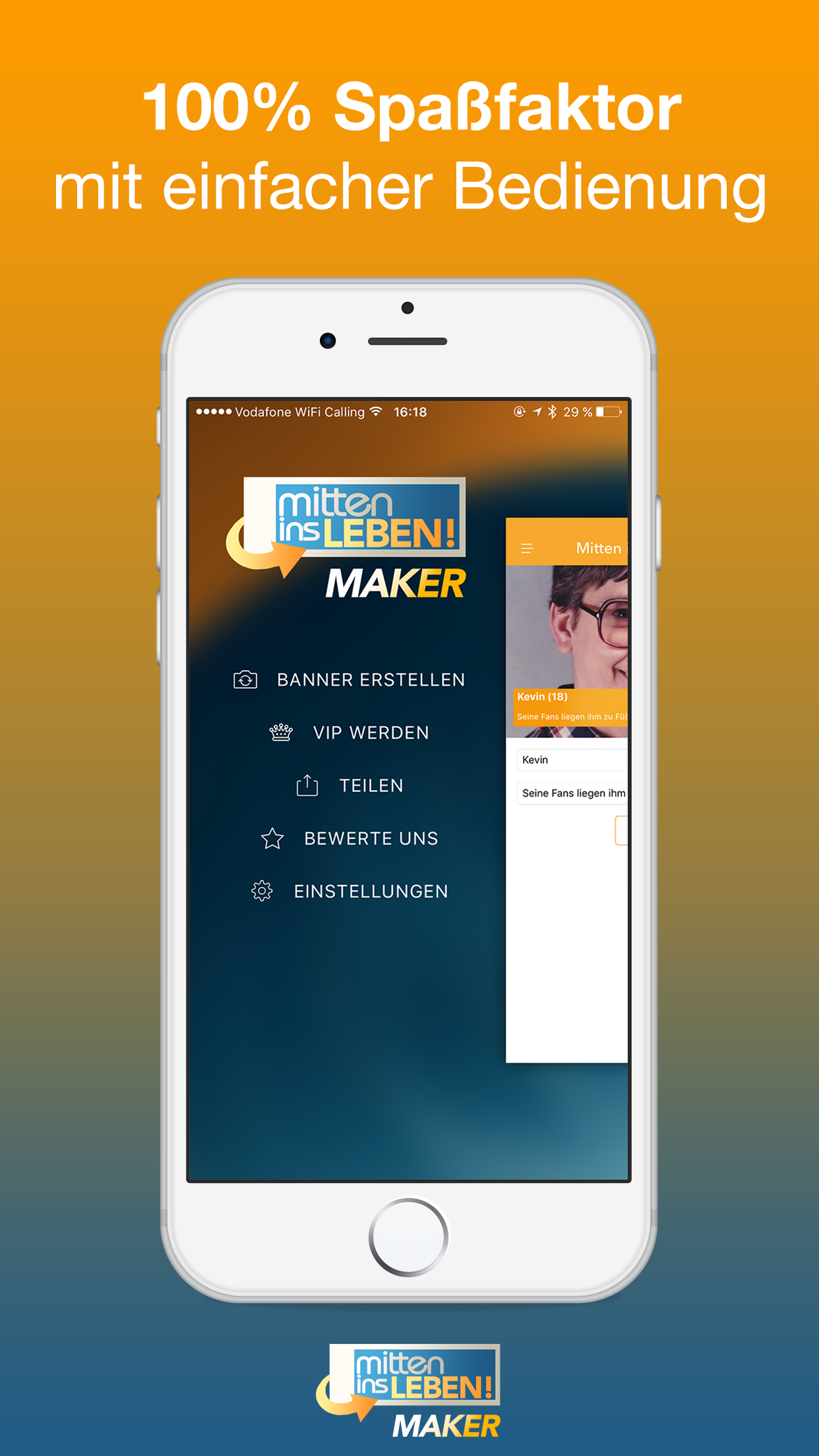 Mitten ins Leben Maker & Banner Generator screenshot 3