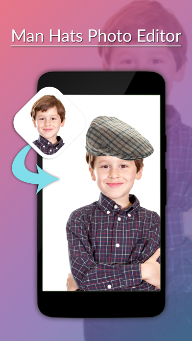 Screenshot #1 pour Man Hats Photo Editor -Man Hats Camera stickers