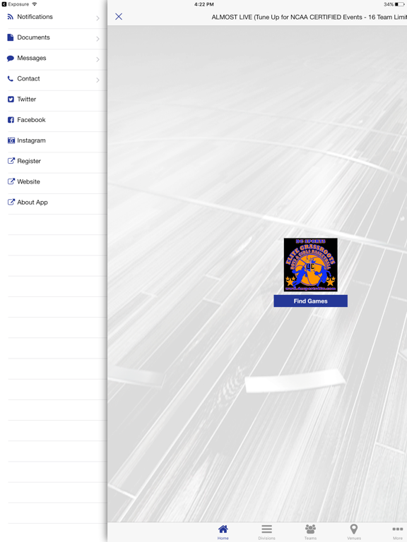 DC Sports (Events) iPad screenshot 2 - Sports app