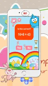 Fun Math Mixed Number Addition Flash Cards 4 Kids screenshot #3 for iPhone