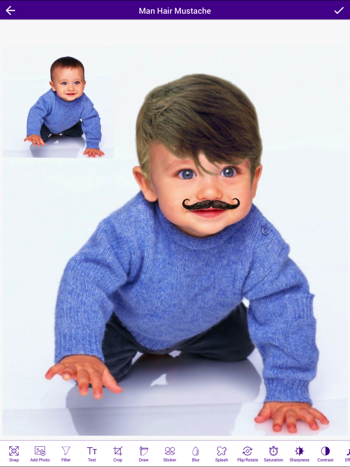 Man Hair Mustache Camera Photo Editor