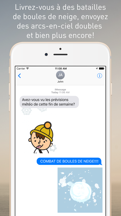 Screenshot #1 pour Les Stickers MétéoMédia pour iMessage