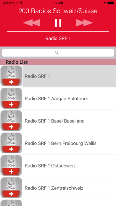 Screenshot #2 pour 200 Radios Suisse (CH) : Actualités, Musique, Foot