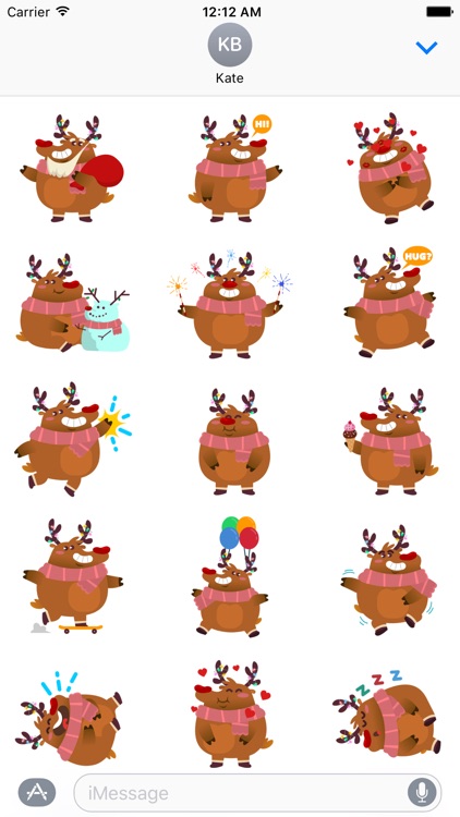 Rudolph the Fluffy Reindeer Stickers