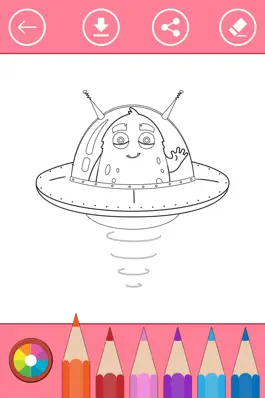 Game screenshot Outer Space Coloring Book for Kids: Learn to color apk