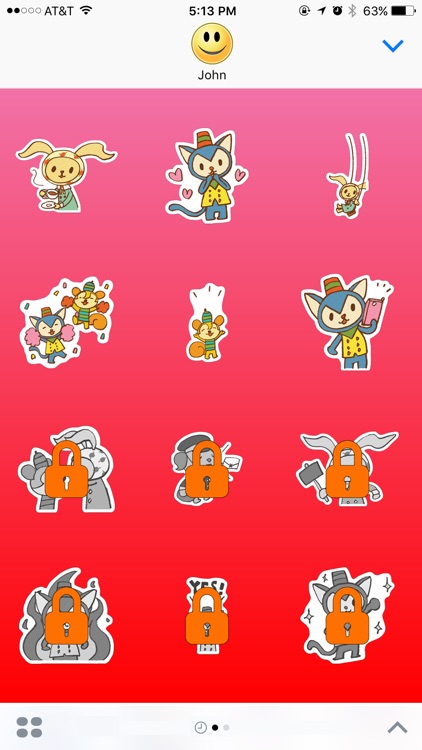 Modern Cat plays in Bowling Stickers
