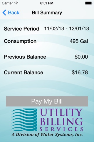 Utility Billing Services App screenshot 2