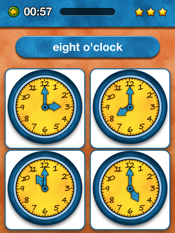 Telling Time Quiz: Fun Game Learn How to Tell Time iPad screenshot 2 - Education app