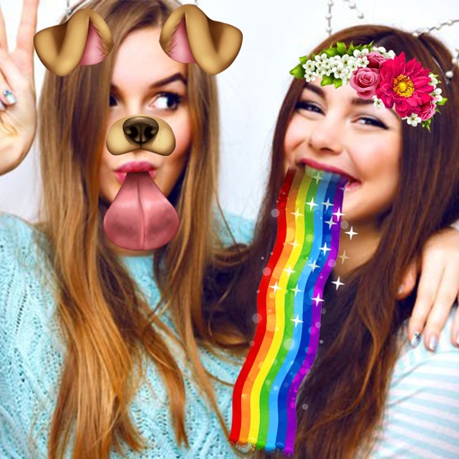 Snap photo filters & Stickers Rainbow Doggy Selfie