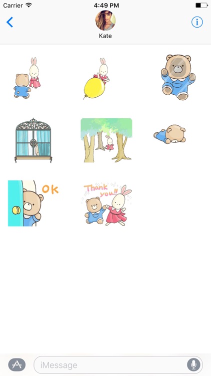Bear And Rabbit Friends Animated Stickers