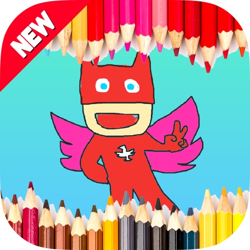 Kids Coloring Drawing Book - for PJ Masks Icon