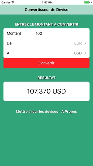 Convertir les devises on the App Store