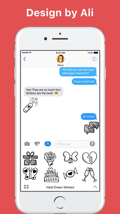 Hand Drawn stickers by Ali