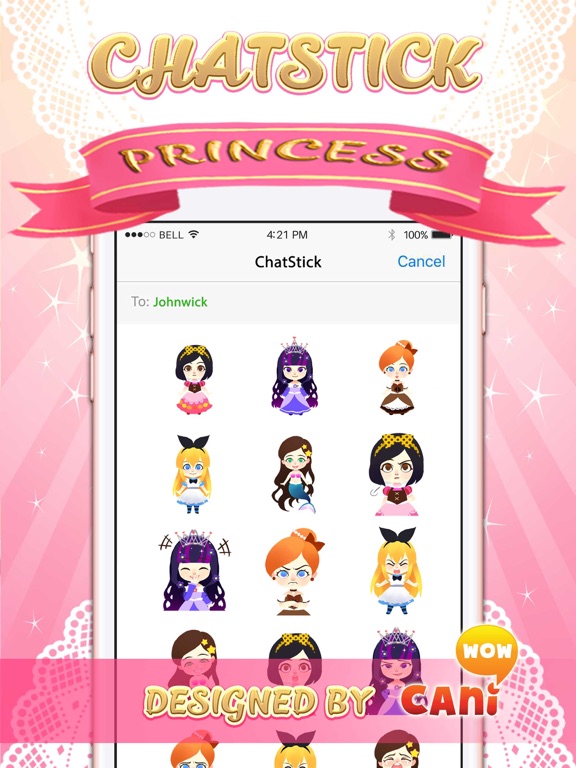 Screenshot #4 pour Little princess Stickers for iMessage