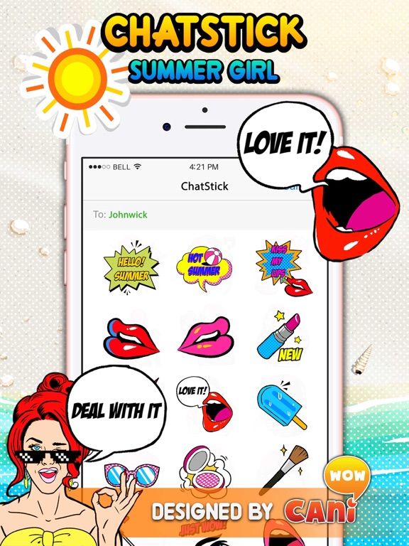 Screenshot #4 pour Summer Girl Stickers for iMessage