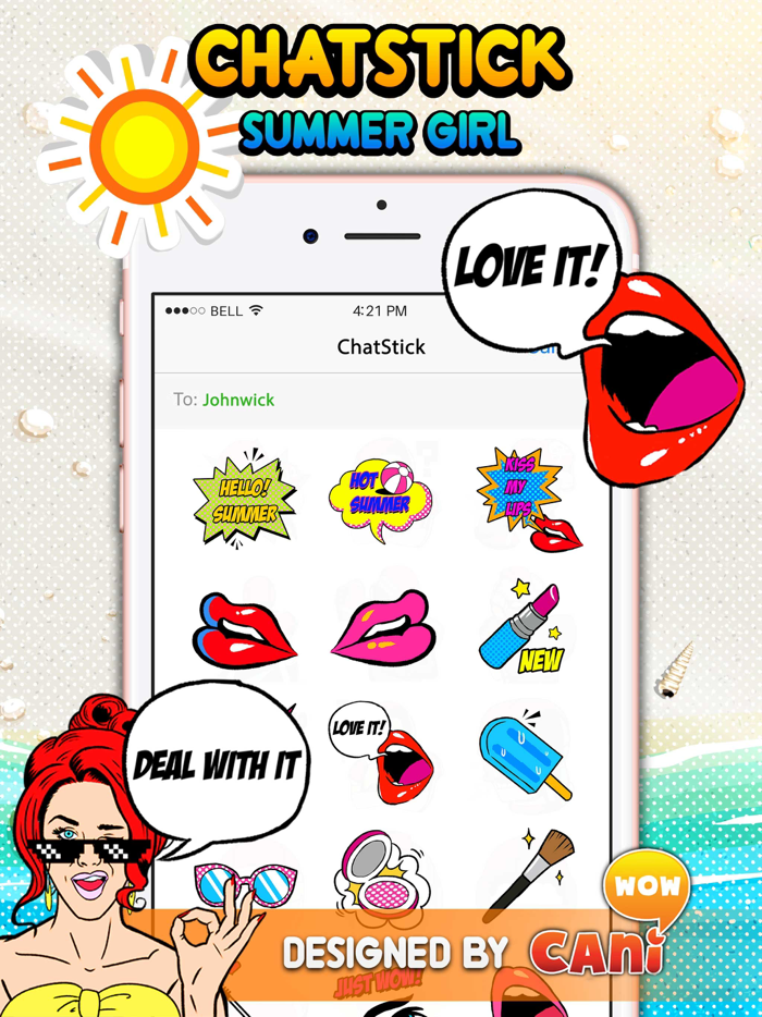 Summer Girl Stickers for iMessage