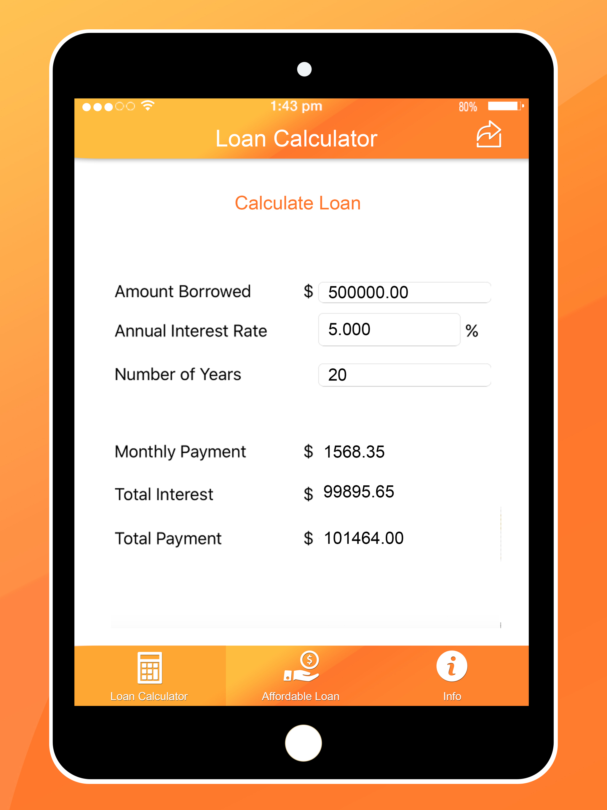 Loan Calculator%- Simple Loan Calculator screenshot 6