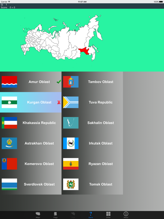 Screenshot #5 pour Russia State Maps, Flags and Capitals