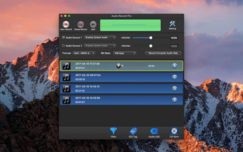 Screenshot #1 pour Audio Record - Audio Recorder
