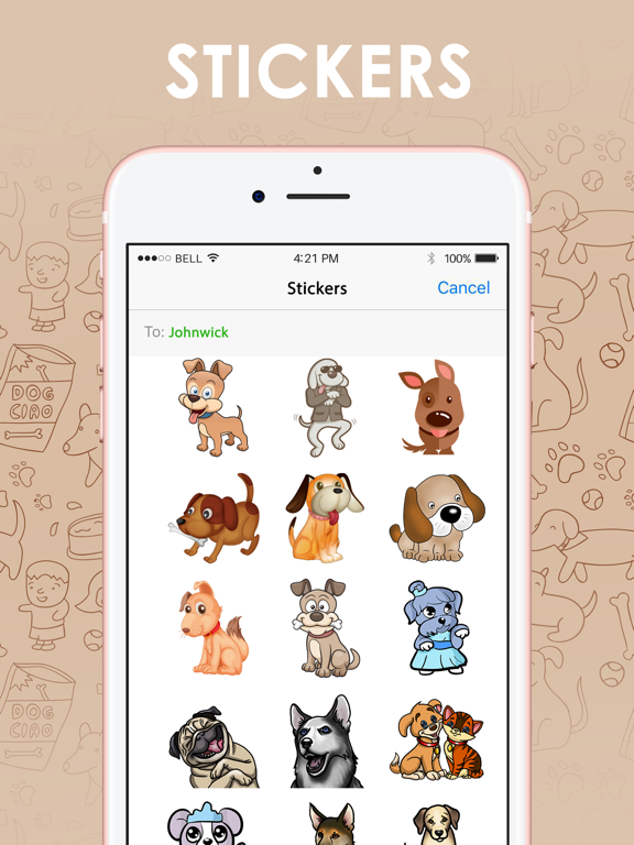 Screenshot #4 pour Cute Puppies Stickers Themes by ChatStick