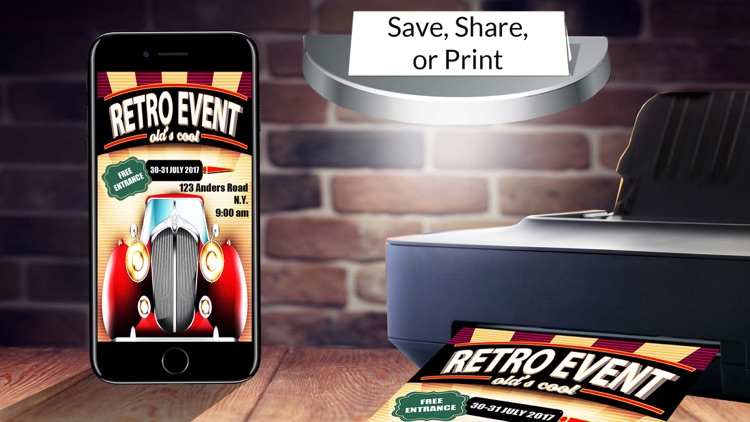 Flyer Retro Design - Flyer Maker & Flyer Creator screenshot-4