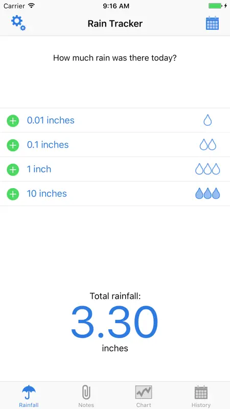 RainTracker - Daily Weather Gauge screenshot 1 of 4