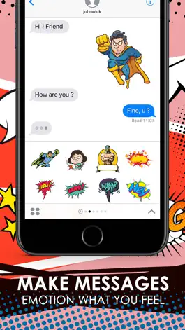 Game screenshot Cartoon Comic Stickers iMessage by ChatStick apk