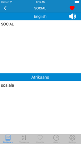 English to Afrikaans Offline Dictionary screenshot