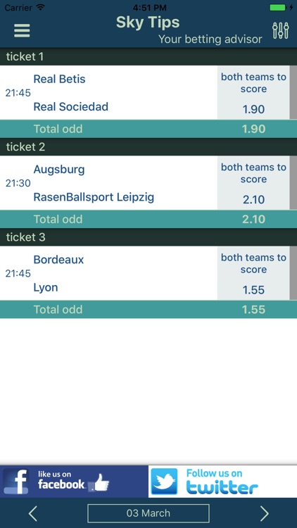 1X2 Betting Tips Premium. Odds from expert advisor