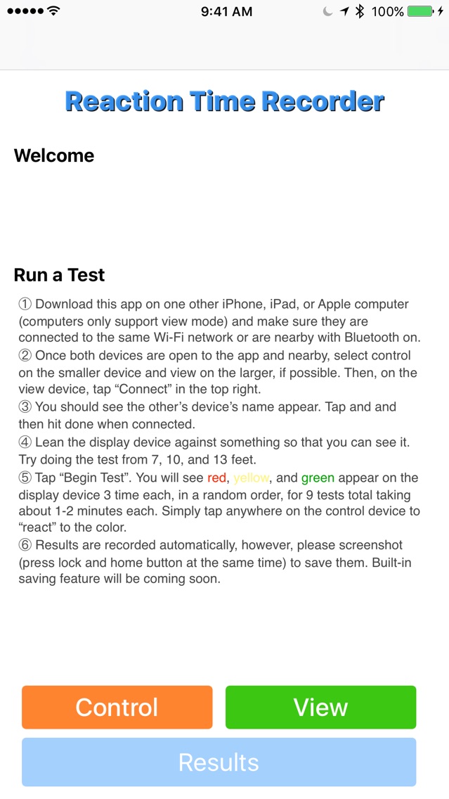 Reaction Time Recorder screenshot 3