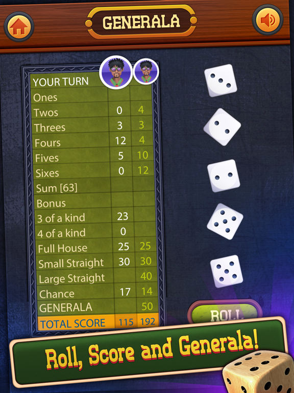 Generala+ iPad screenshot
