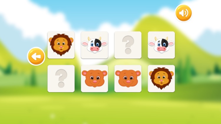 Animal Pairs Matching Games for Toddler & Kids