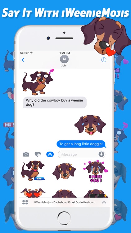 iWeenieMojis - Dachshund Emoji Doxin Keyboard