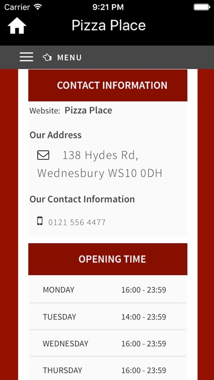 Pizza Place, Wednesbury