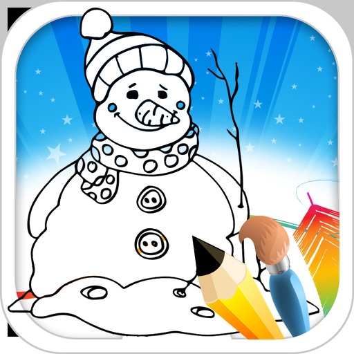 Snowman Game : Coloring Book iOS App