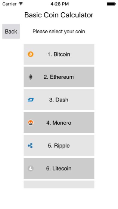 Screenshot #2 pour Basic Coin Calculator