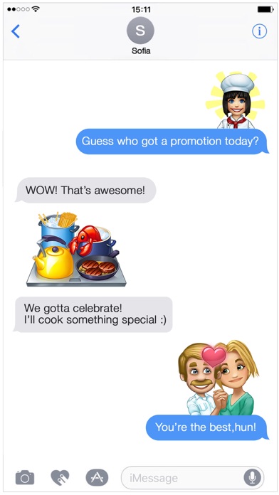 Screenshot #1 pour Cooking Fever Stickers - Mega Pack